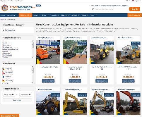 MyTractor: venta y subasta de equipos de maquinaria usados