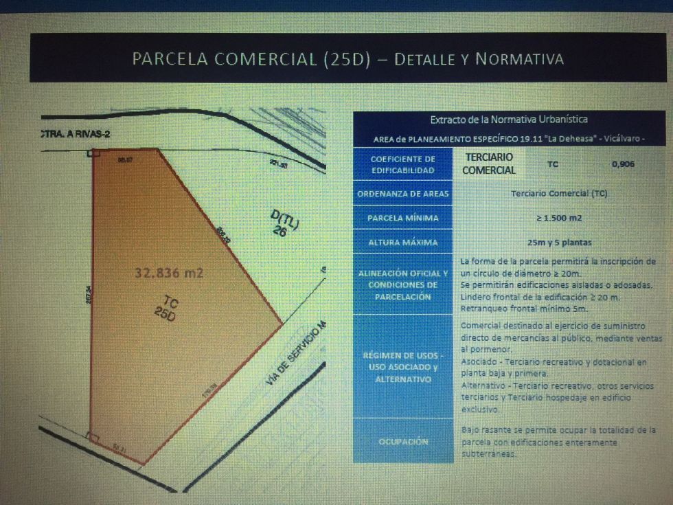 Fotografa de venta de suelo comercial 32.000 m2 Vicalvaro