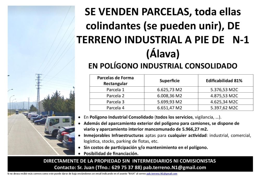 Fotografa de Se venden parcelas de terreno industrial a pie de n-1 (